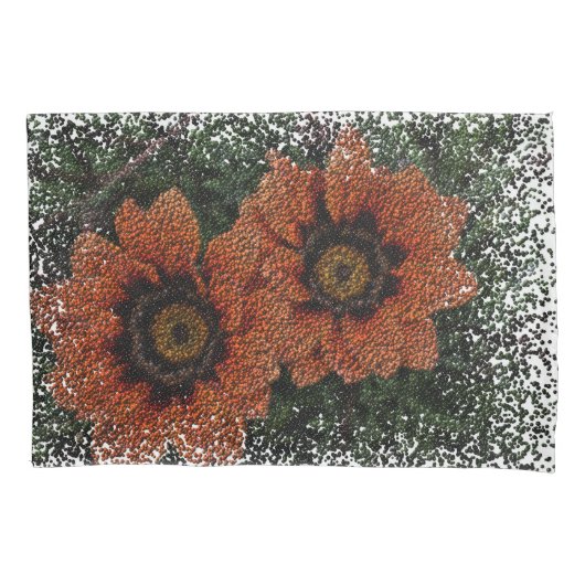 Housse D'oreillers Orange Daisy Balls Pillowcase (devant)
