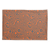 Housse D'oreillers orange et gris abstrait (Dos)