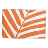 Housse D'oreillers Orange feuille de palme (Dos)
