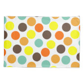 Housse D'oreillers Orange, Jaune, Brown, Porte Bleu (Dos)