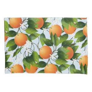 Housse D'oreillers Oranges Fruits d'agrumes Floral