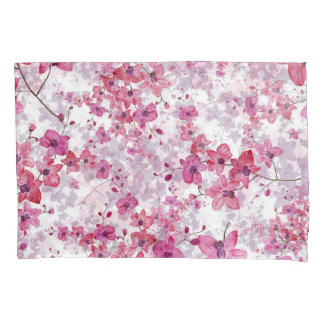 Housse D'oreillers Orchidée : beauté rouge singulière.