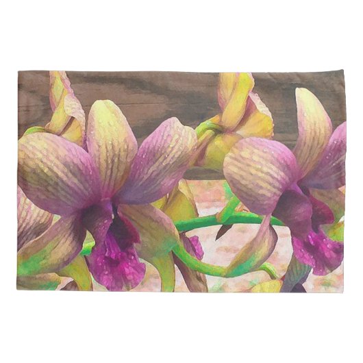 Housse D'oreillers Orchidées en floraison (Dos-gauche)