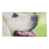 Housse D'oreillers Oreiller À Lancer Du Labrador Et Du Papillon (Dos-gauche)