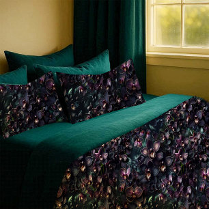Housse D'oreillers Oreiller de luxe floral gothique maximaliste orchi
