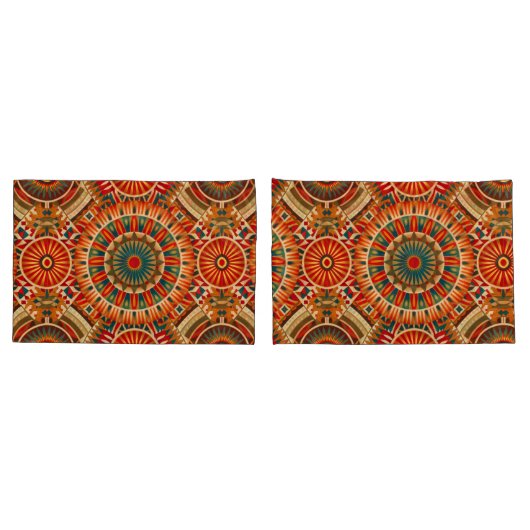 Housse D'oreillers Oreiller géométrique d'inspiration africaine (Dos-Set)