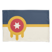Housse D'oreillers Oreiller simple avec drapeau de Tulsa, Oklahoma (devant)
