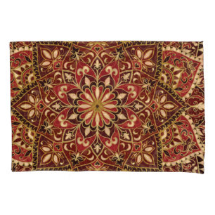 Housse D'oreillers Oriental Red : Tapis floral vintage