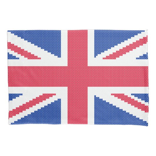 Housse D'oreillers Original cross-stitch design Union Jack (devant)