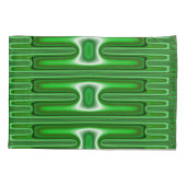 Housse D'oreillers ~ Original Fractal ~ Blanc Vert Noir ~ (Dos)
