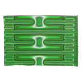 Housse D'oreillers ~ Original Fractal ~ Blanc Vert Noir ~ (devant)