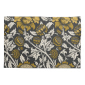 Housse D'oreillers Ornate floral pattern with large gold flowers  (Dos-gauche)