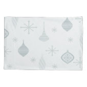 Housse D'oreillers Ornements de Noël rétro Argent (Dos)