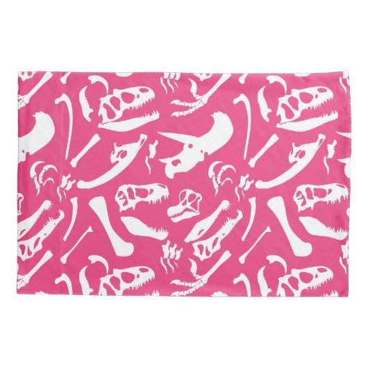 Housse D'oreillers Os de dinosaure (rose) (Dos)