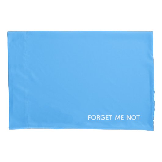 Housse D'oreillers Oubliez-moi le nom de la couleur bleue (devant)