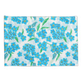 Housse D'oreillers Oubliez-moi pas les fleurs d'aquarelle (Dos-Droit)