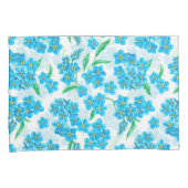 Housse D'oreillers Oubliez-moi pas les fleurs d'aquarelle (devant-Droit)