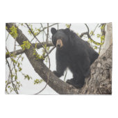 Housse D'oreillers Ours noir Escalade (Dos-gauche)