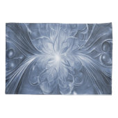 Housse D'oreillers Ovalet de Monogramme Abstrait Bleu (Dos)