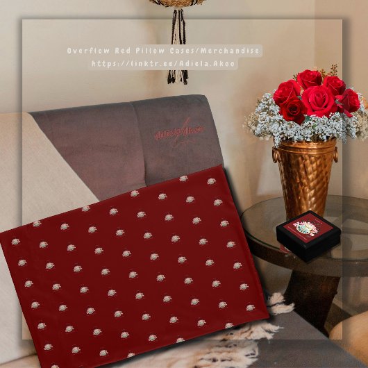 Housse D'oreillers OVERFLOW Red Pillowcases - Adiela Akoo