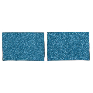 Housse D'oreillers Paillettes Bleues de Boston