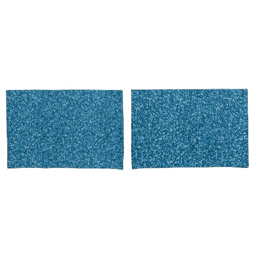 Housse D'oreillers Paillettes Bleues de Boston (devant-Set)