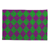 Housse D'oreillers Paillettes de diamant violet et vert (Dos-gauche)