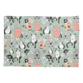 Housse D'oreillers Paire de chats mignonne de oreiller (Dos-gauche)