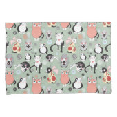 Housse D'oreillers Paire de chats mignonne de oreiller (devant-Droit)