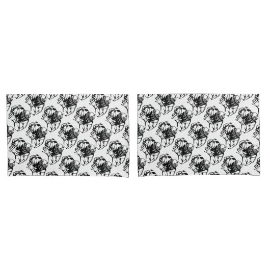 Housse D'oreillers Paire de coiffeurs/football de taille standard (devant-Set)