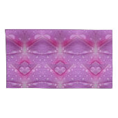 Housse D'oreillers Paire De Coque Coussin Violet Et Mauve (Dos-Droit)