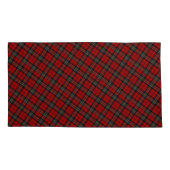 Housse D'oreillers Paire De Couvercles De Pillowcase - Tartan Rouge (Dos-gauche)