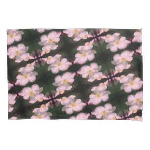Housse D'oreillers Paire de Fleurs Clematis Blanches Motif Floral Abs