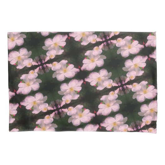 Housse D'oreillers Paire de Fleurs Clematis Blanches Motif Floral Abs (devant)