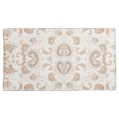 Housse D'oreillers Paisley en beige esthétique moderne Tan Brown (devant-Droit)