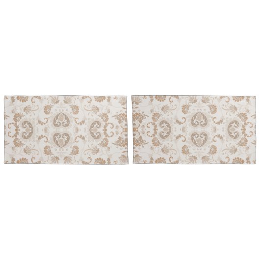 Housse D'oreillers Paisley en beige esthétique moderne Tan Brown (Dos-Set)