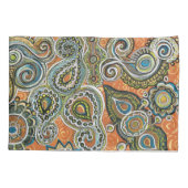 Housse D'oreillers Paisley orange (Dos)