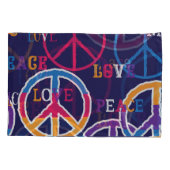 Housse D'oreillers Paix hippie : Conception de symboles vibrants. (Dos)