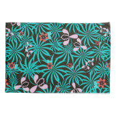 Housse D'oreillers Palmier tropical feuille fleurs d'orchidées (Dos)