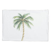 Housse D'oreillers Palmiers blancs verts tropicaux (Dos-gauche)