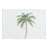 Housse D'oreillers Palmiers blancs verts tropicaux (Dos-Droit)