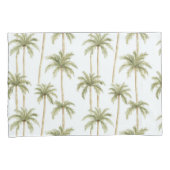 Housse D'oreillers Palmiers blancs verts tropicaux (devant-Droit)