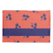 Housse D'oreillers Palmiers bleus roses (Dos)