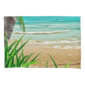 Housse D'oreillers Palmiers tropicaux L'île de la plage (devant)