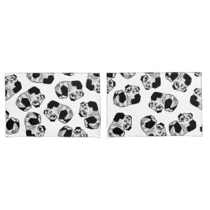 Housse D'oreillers Panda Play Pair Paircases, taille standard