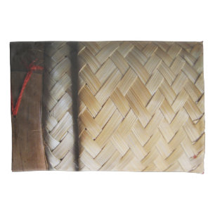Housse D'oreillers Panier de riz bambou thaïlandais laotien Kratip