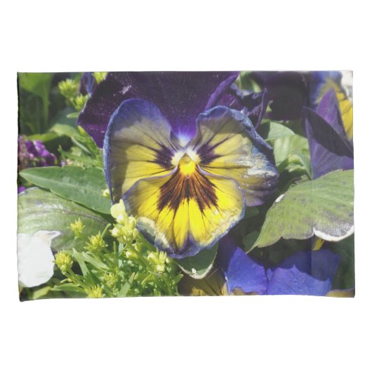 HOUSSE D'OREILLERS PANSIES ! (devant-Droit)