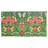 Housse D'oreillers Pansies rouges, oiseaux et papillons (devant-gauche)