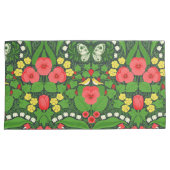 Housse D'oreillers Pansies rouges, oiseaux et papillons (devant-Droit)