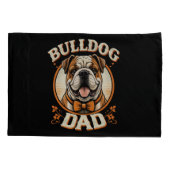 Housse D'oreillers Papa bouledogue - Journée du père bouledogue vinta (Dos)